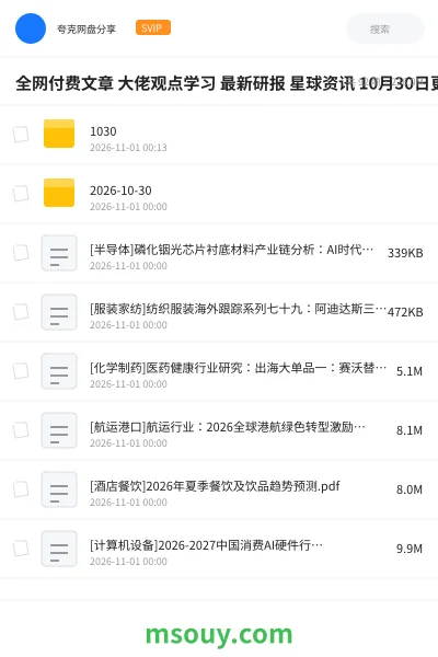 《全网付费文章 大佬观点学习 最新研报 星球资讯 10月30日更新》教程学习资源封面