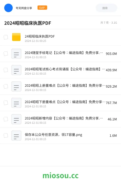 《24昭昭临床执医PDF》医学网盘｜学习资源网盘