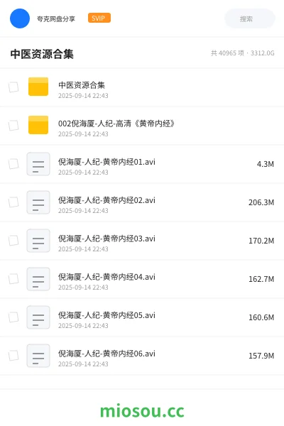 《中医资源合集》医学网盘｜学习资源网盘