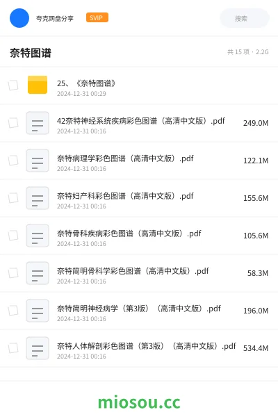 《25、《奈特图谱》》医学网盘｜学习资源网盘
