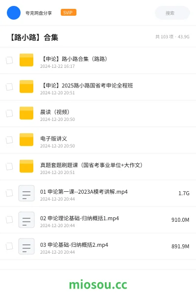《【申论】路小路合集（路路）》公考网盘｜学习资源网盘