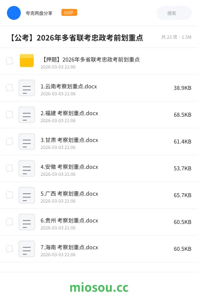 《【押题】2026年多省联考忠政考前划重点》公考学习资源封面