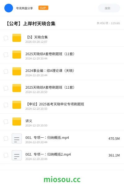 《【5】天晓合集》公考网盘|学习资源网盘
