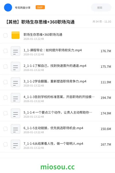 《职场生存思维+360职场沟通》教程网盘｜学习资源网盘