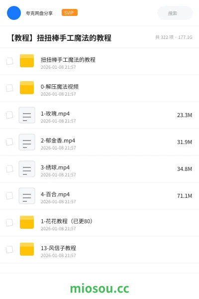 《扭扭棒手工魔法的教程》教程网盘｜学习资源网盘