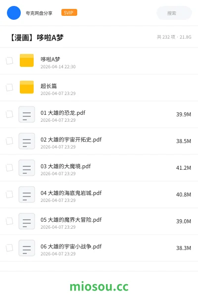 《哆啦A梦》漫画网盘｜学习资源网盘