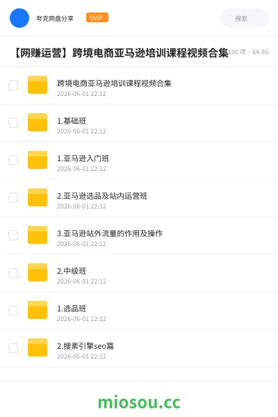 《跨境电商亚马逊培训课程视频合集》教程网盘|学习资源网盘