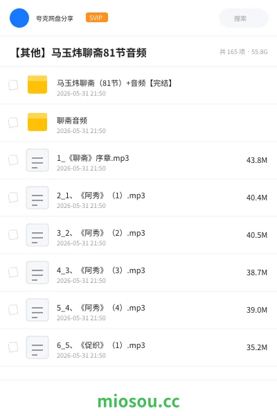 《马玉炜聊斋（81节）+音频【完结】》教程网盘｜学习资源网盘