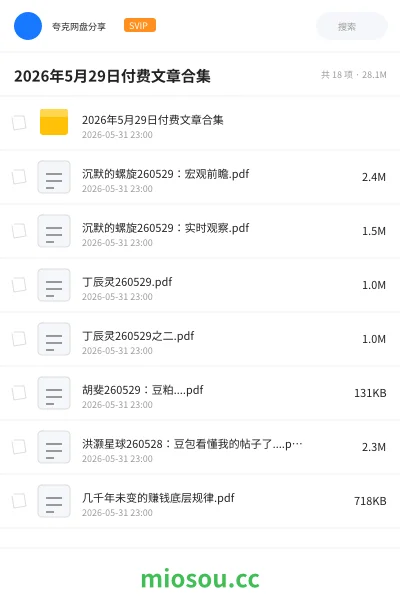 《2026年5月29日付费文章合集》教程网盘|学习资源网盘