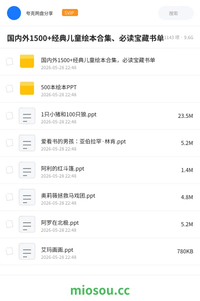 《国内外1500+经典儿童绘本合集、必读宝藏书单》书刊网盘|学习资源网盘