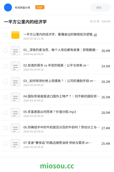 《一平方公里内的经济学》书籍网盘｜学习资源网盘