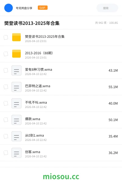 《樊登读书2013-2025年合集》书籍网盘｜学习资源网盘