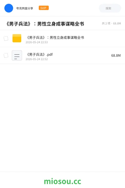 《《男子兵法》:男性立身成事谋略全书》书刊网盘|学习资源网盘