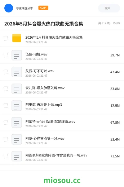 《2026年5月抖音爆火热门歌曲无损合集》音乐学习资源封面