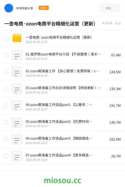 《一壶电商·ozon电商平台精细化运营(更新)》人工智能网盘|学习资源网盘
