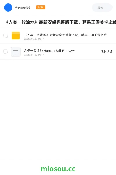 《《人类一败涂地》最新安卓完整版下载，糖果王国关卡上线》游戏网盘｜学习资源网盘