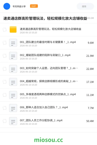 《速卖通店群高阶管理玩法,轻松规模化放大店铺收益》教程网盘|学习资源网盘