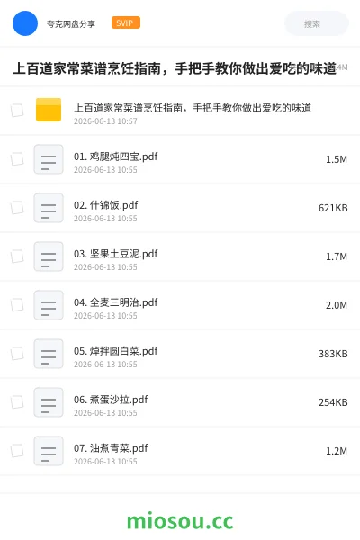 《上百道家常菜谱烹饪指南,手把手教你做出爱吃的味道》教程网盘|学习资源网盘