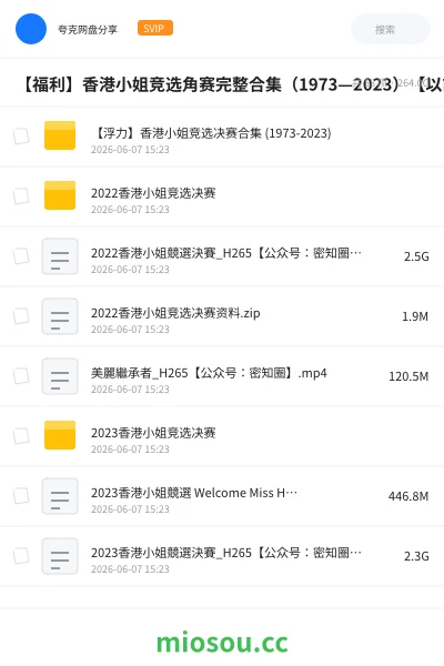 《【福利】香港小姐竞选角赛完整合集(1973—2023)【以前的港风美女都长什么样?】》综艺学习资源封面