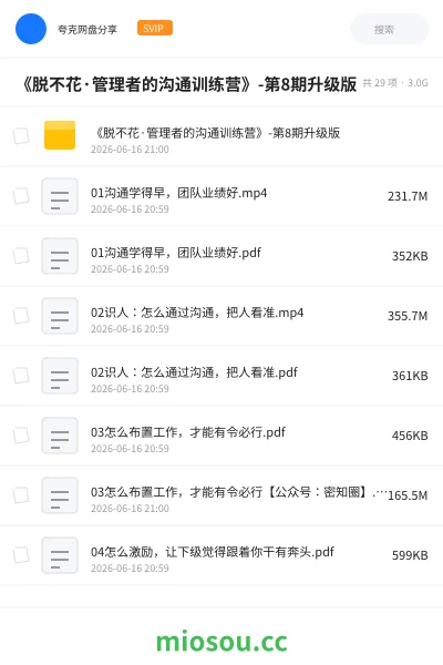 《《脱不花·管理者的沟通训练营》-第8期升级版》教程网盘|学习资源网盘