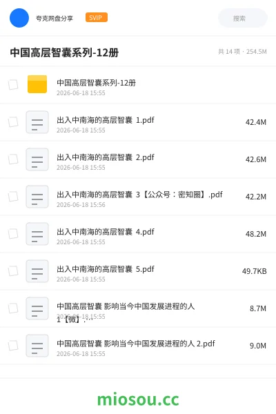 《中国高层智囊系列-12册》书籍网盘|学习资源网盘