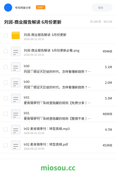 《刘润-商业报告解读 6月份更新》教程网盘｜学习资源网盘