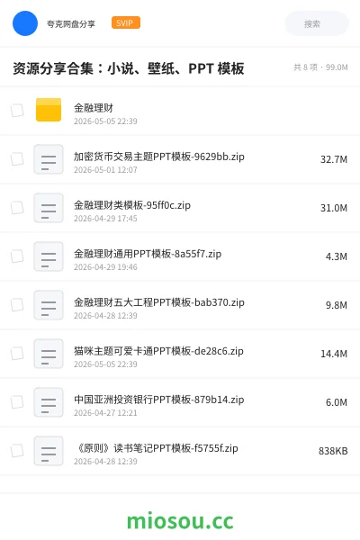 《金融理财PPT模板合集(附卡通和读书笔记)》教程网盘|学习资源网盘