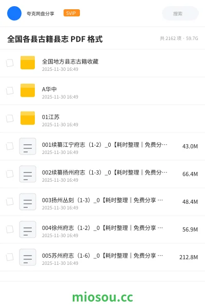 《全国各县古籍县志 PDF 格式》书籍网盘|学习资源网盘