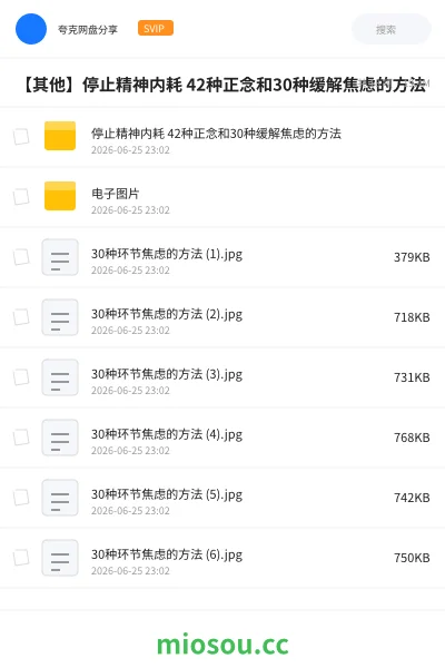 《停止精神内耗 42种正念和30种缓解焦虑的方法》教程网盘｜学习资源网盘