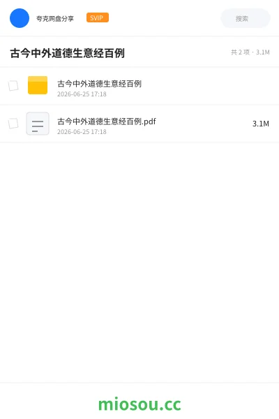 《古今中外道德生意经百例》书籍网盘｜学习资源网盘