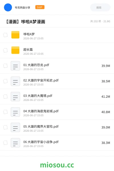 《哆啦A梦》漫画网盘｜学习资源网盘