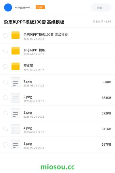 《杂志风PPT模板100套 高级模板》教程网盘|学习资源网盘