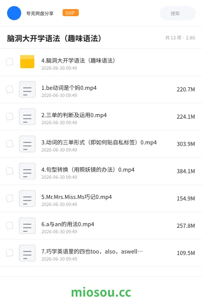 《脑洞大开学语法（趣味语法）》英语网盘｜学习资源网盘