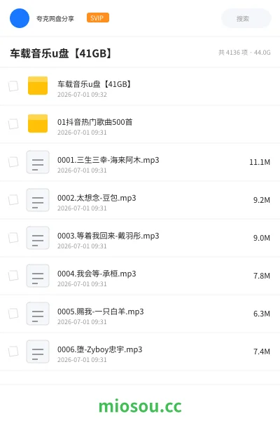 《车载音乐u盘【41GB】》音乐学习资源封面
