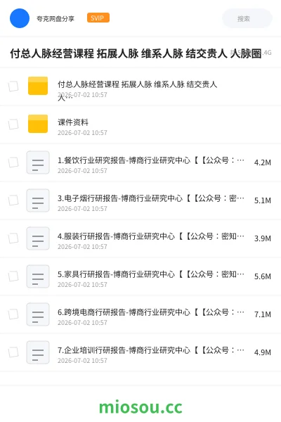 《付总人脉经营课程 拓展人脉 维系人脉 结交贵人 人脉圈》教程网盘|学习资源网盘