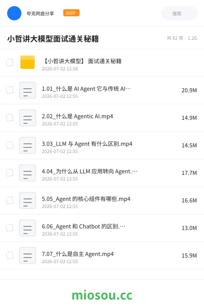 《小哲讲大模型面试通关秘籍》人工智能网盘｜学习资源网盘
