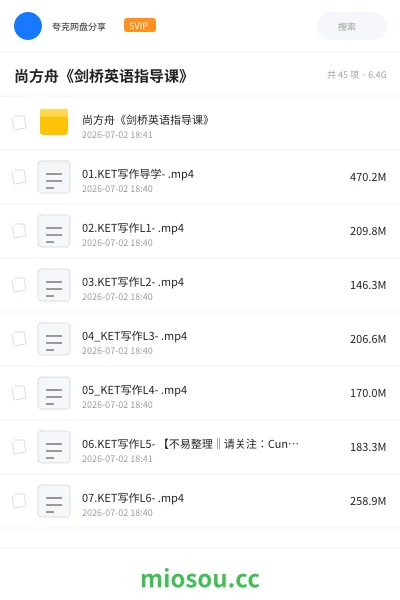 《尚方舟《剑桥英语指导课》》英语网盘|学习资源网盘