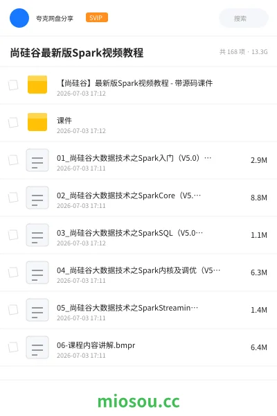 《尚硅谷最新版Spark视频教程》编程网盘|学习资源网盘