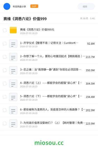 《赛维《洞悉六论》价值999》教程网盘｜学习资源网盘