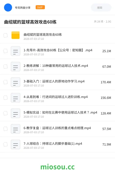 《曲绍斌的篮球高效攻击60练》教程网盘|学习资源网盘
