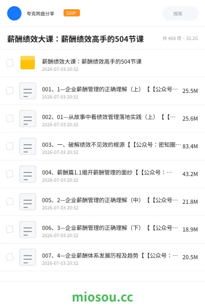 《薪酬绩效大课：薪酬绩效高手的504节课》教程网盘｜学习资源网盘