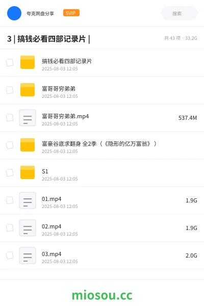 《搞钱必看四部记录片》纪录片网盘|学习资源网盘