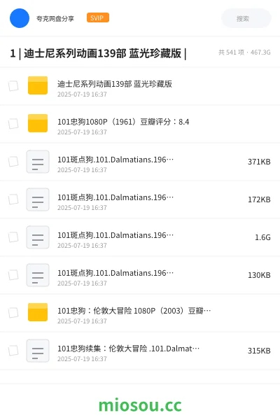《1 | 迪士尼系列动画139部 蓝光珍藏版 |》动画学习资源封面
