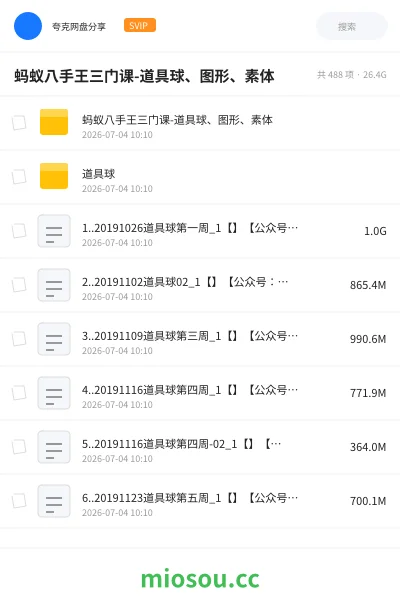 《蚂蚁八手王三门课-道具球、图形、素体》教程网盘｜学习资源网盘