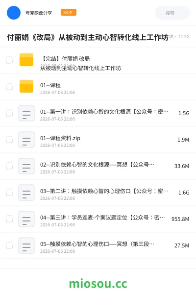 《付丽娟《改局》从被动到主动心智转化线上工作坊》教程学习资源封面