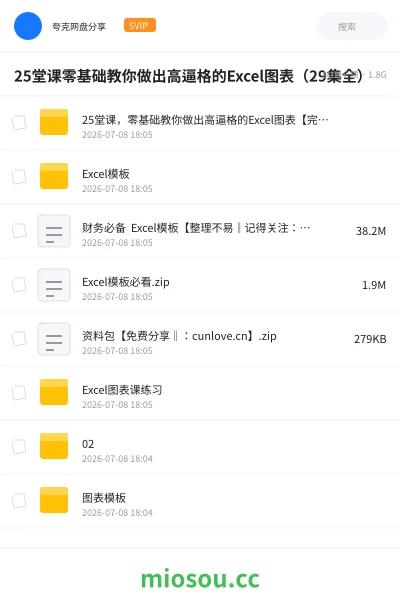 《25堂课零基础教你做出高逼格的Excel图表(29集全)》教程网盘|学习资源网盘