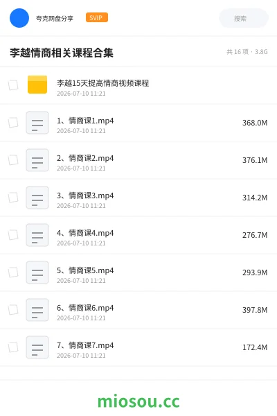 《李越情商相关课程合集》教程网盘｜学习资源网盘