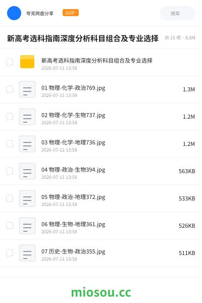 《新高考选科指南深度分析科目组合及专业选择》教程网盘｜学习资源网盘