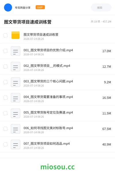 《图文带货项目速成训练营》网赚网盘|学习资源网盘