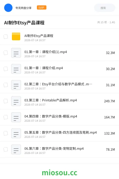 《AI制作Etsy产品课程》AIGC网盘|学习资源网盘